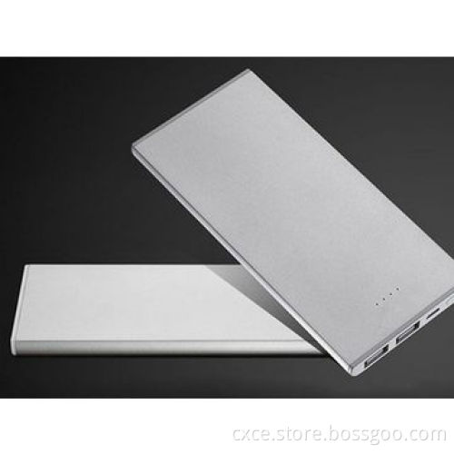 Mobile power bank, 12800mAh, metal cover, dual USB, ultra-slim, PB19
